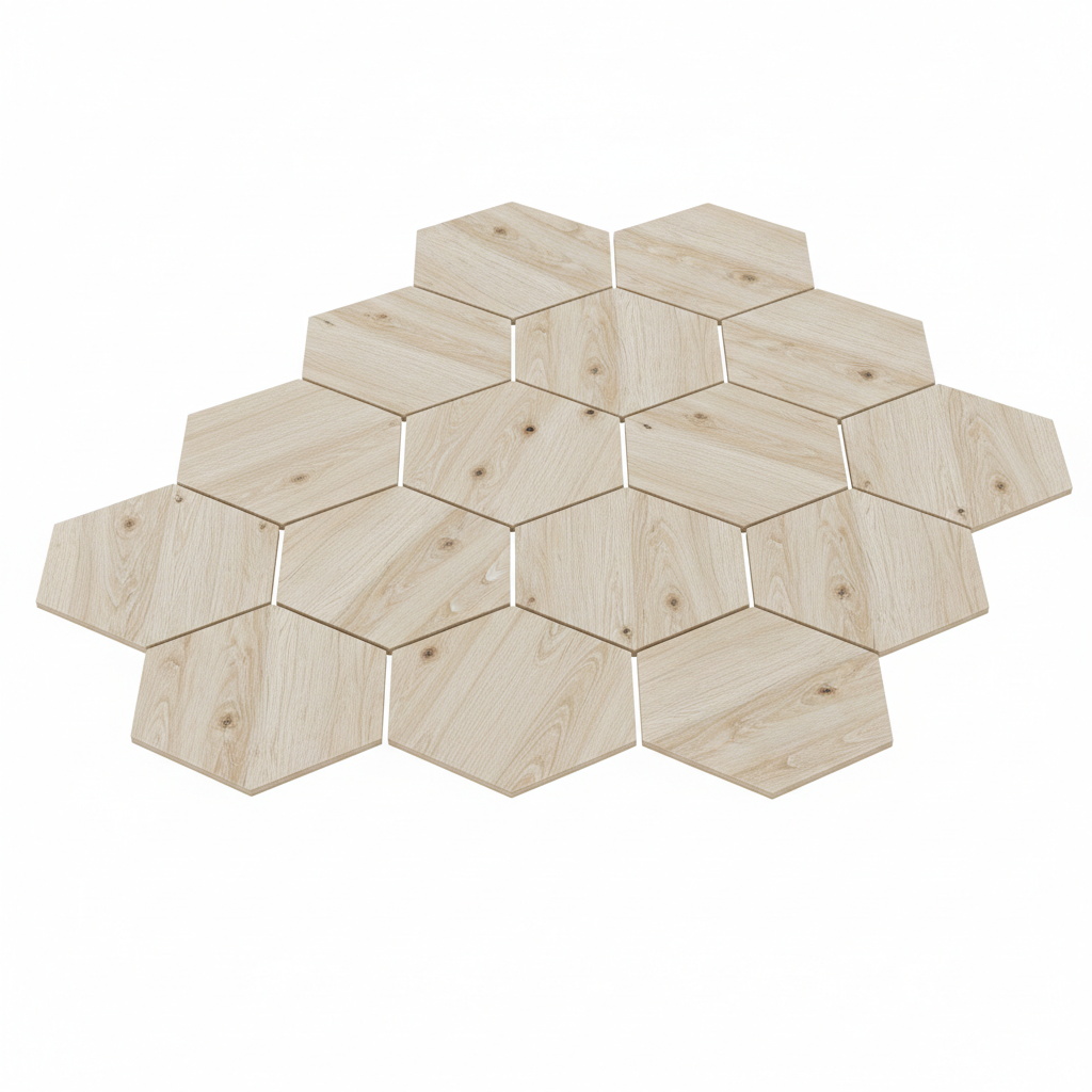 Hexagon Light Oak LVT